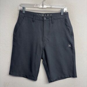 Hurley Gray Shorts Men's 28 Flat Front Stretch